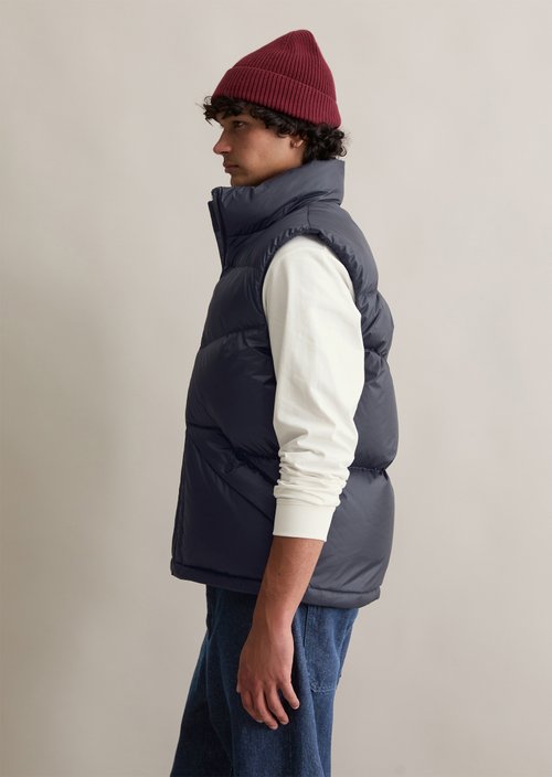 Regular puffer down vest — Blue Depths