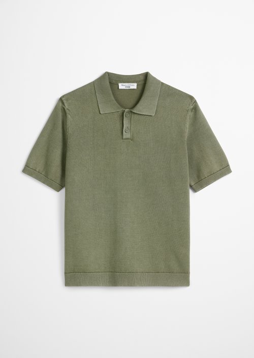 Relaxed knit polo shirt — Oak Ash