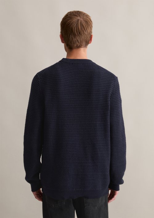 Wool sweater relaxed — Blue Depths (alternate view)