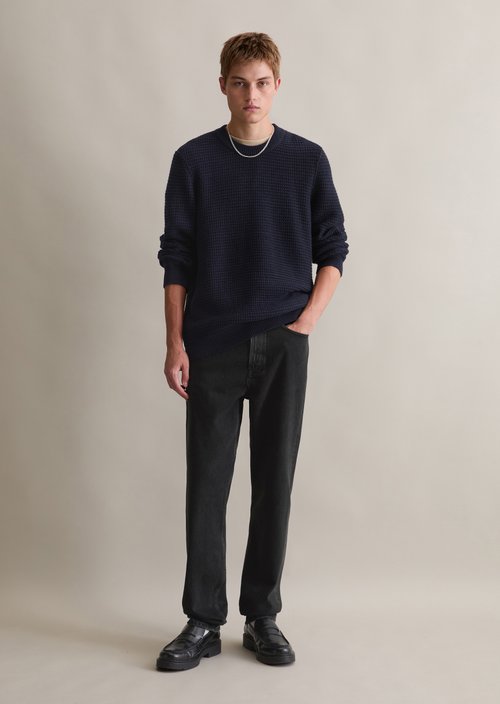 Wool sweater relaxed — Blue Depths