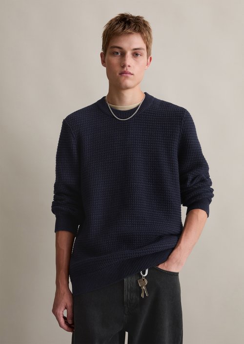 Wool sweater relaxed — Blue Depths