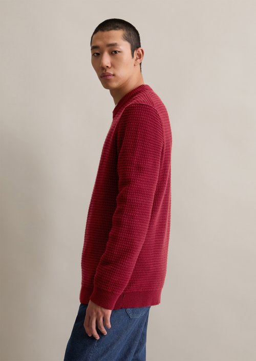 Wool sweater relaxed — Deep Burgundy