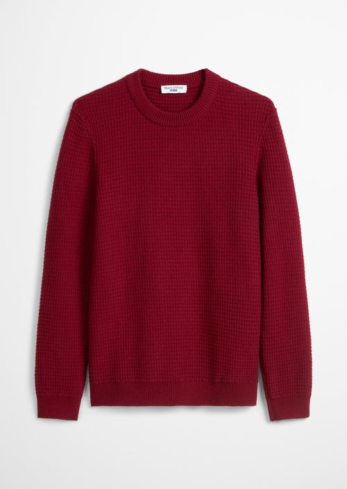 Wool sweater relaxed — Deep Burgundy