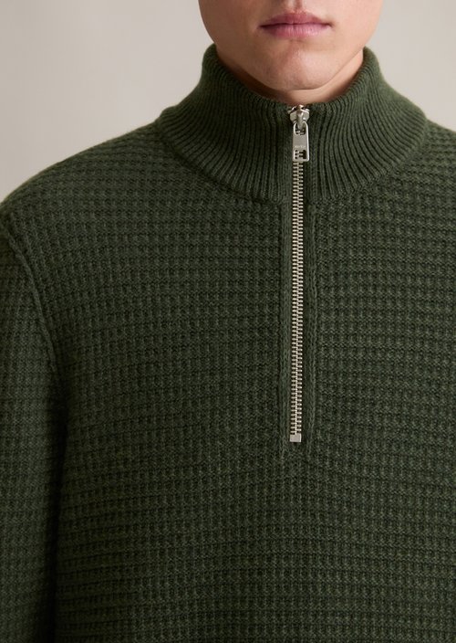 Relaxed knit troyer — Pineneedle
