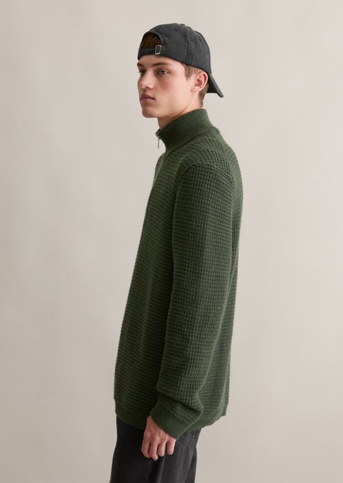 Relaxed knit troyer — Pineneedle