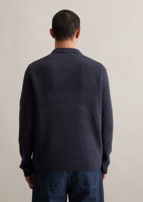Bouclé knit sweater relaxed — Blue Depths
