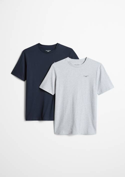 T-shirt regular in a pack of 2 - blue | Short sleeve | MARC O’POLO