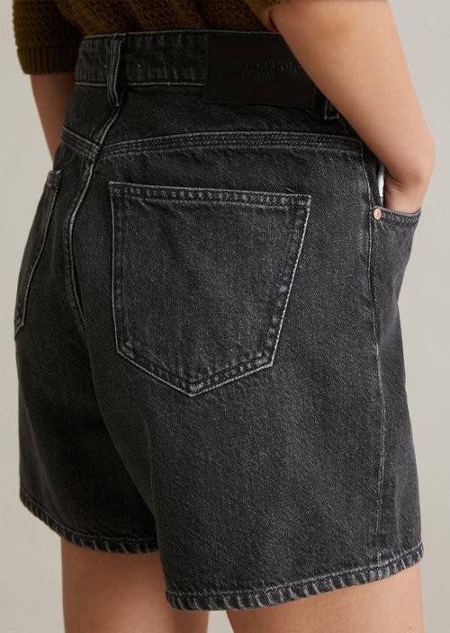 Jeans shorts model Filda relaxed — Dark Grey