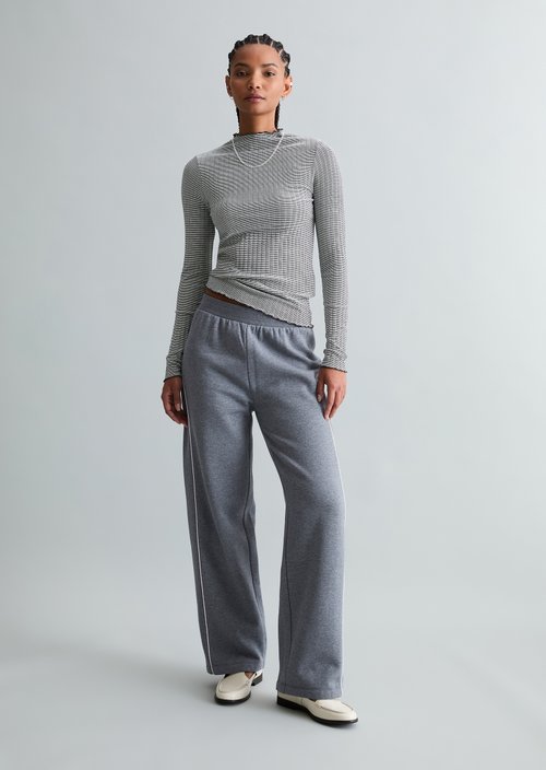 Ribbed longsleeve slim — Dark Blue