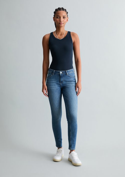 Jeans model Kaj skinny cropped — Medium Blue