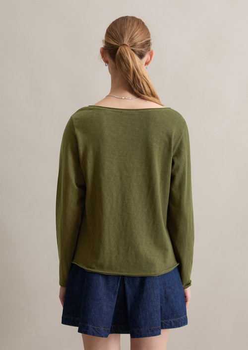 Longsleeve regular — Slate Green