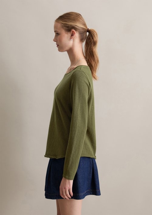 Longsleeve regular — Slate Green