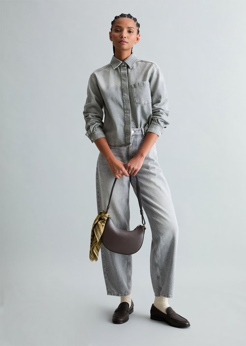 Relaxed denim shirt — Light Grey