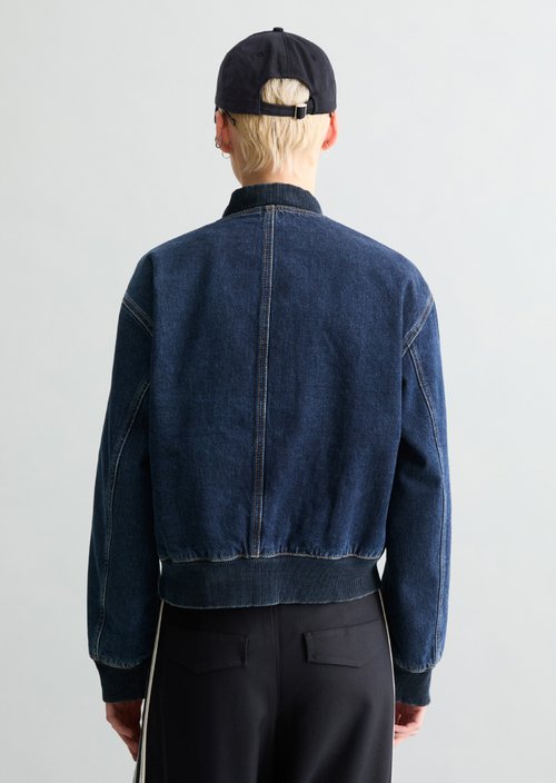 Regular denim blouson — Dark Blue (alternate view)