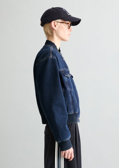Regular denim blouson — Dark Blue