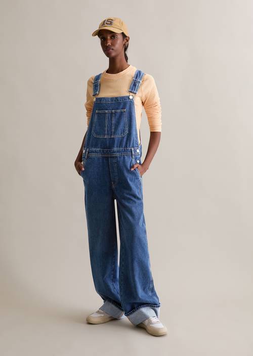 Dungarees relaxed Dark Blue in front view