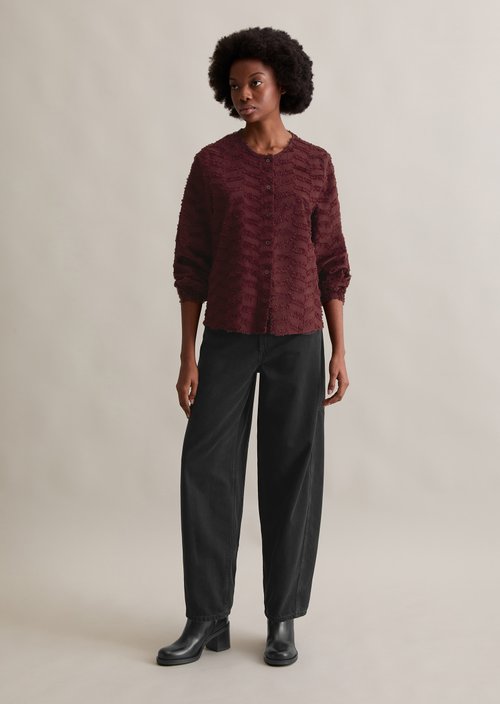 Relaxed blouse — Dark Maroon