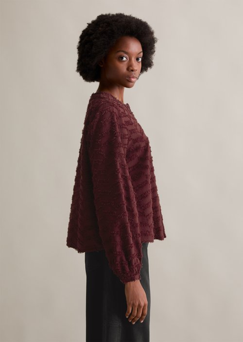 Relaxed blouse — Dark Maroon