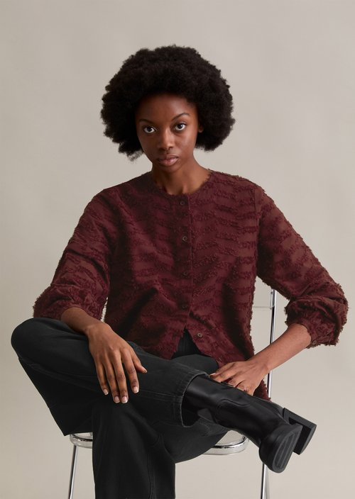 Relaxed blouse — Dark Maroon