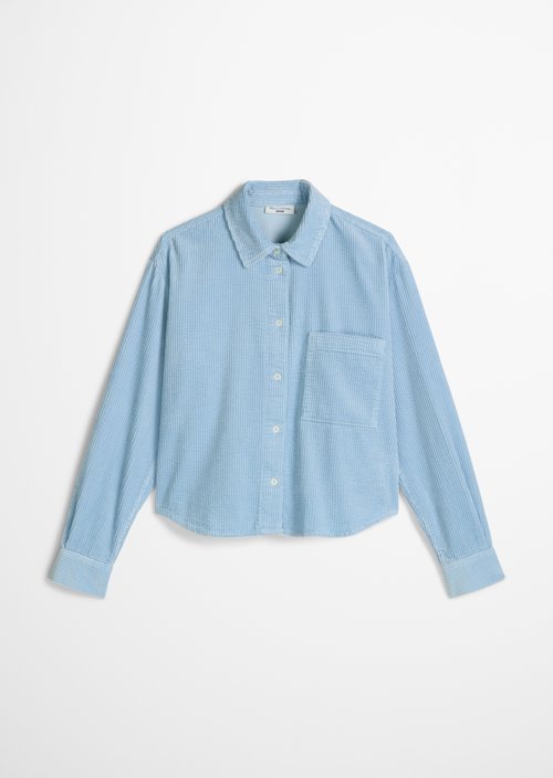Corduroy blouse loose — Blue Dusk