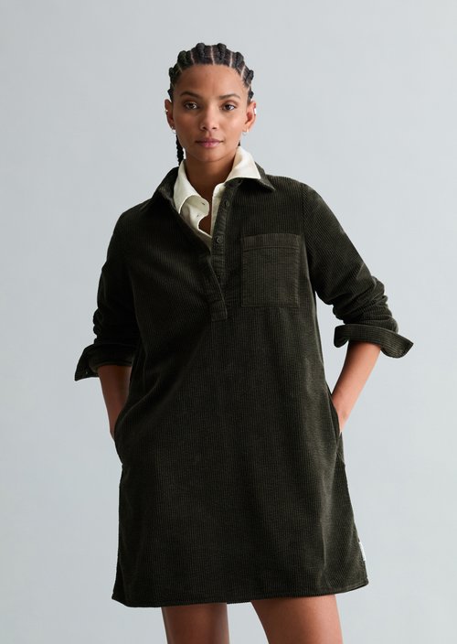 Corduroy dress straight — Black Espresso