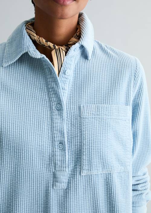 Robe en velours côtelé straight Blue Dusk en vue détaillée