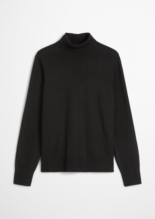 Regular turtleneck sweater — Black