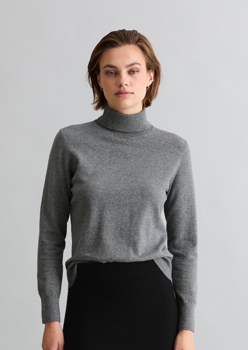 Regular turtleneck sweater — Dark Shadow Melange
