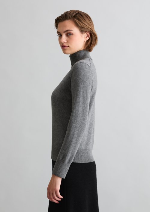 Regular turtleneck sweater — Dark Shadow Melange