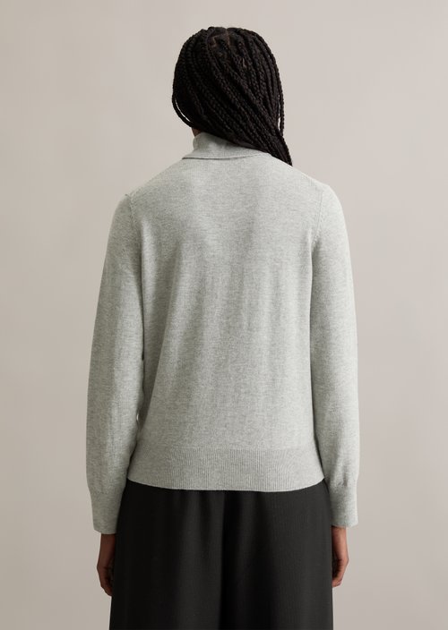 Regular turtleneck sweater — Stone Melange