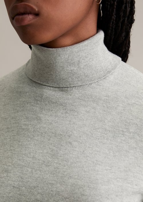 Regular turtleneck sweater — Stone Melange