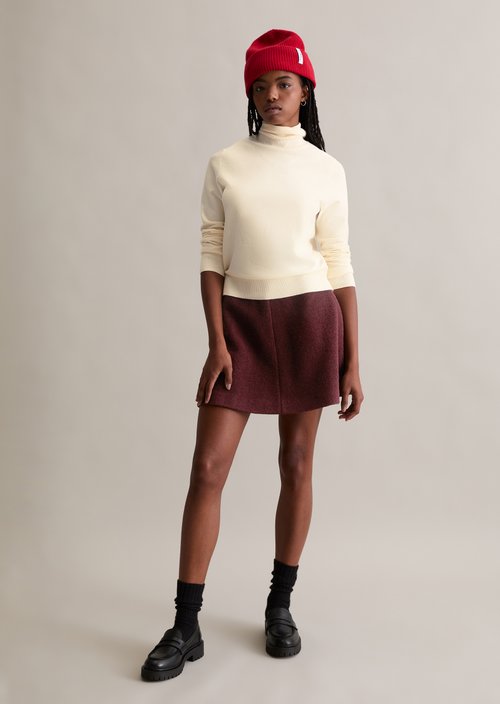 Regular turtleneck sweater — White Blush