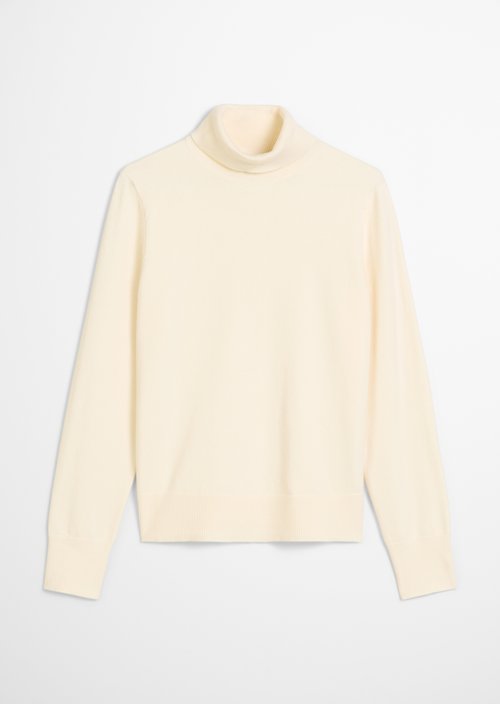 Regular turtleneck sweater — White Blush