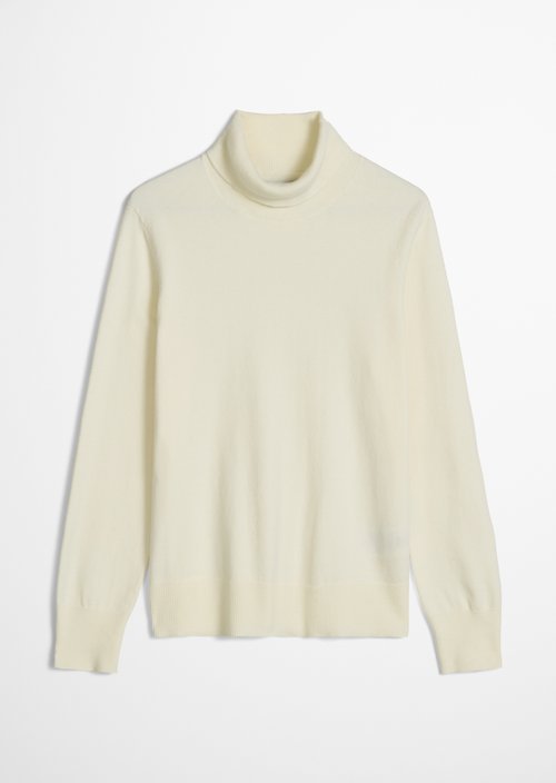 Regular turtleneck sweater — Creamy White