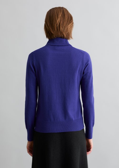 Regular turtleneck sweater — Dark Blue Melange