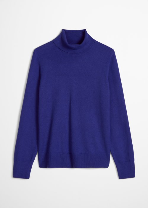 Regular turtleneck sweater — Dark Blue Melange