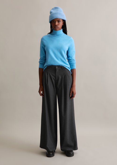 Regular turtleneck sweater — Medium Blue Melange