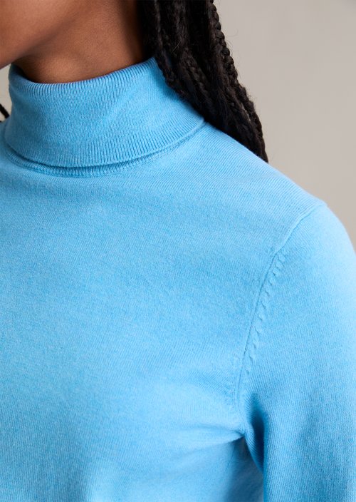 Regular turtleneck sweater — Medium Blue Melange