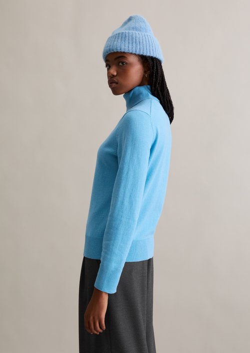 Regular turtleneck sweater — Medium Blue Melange