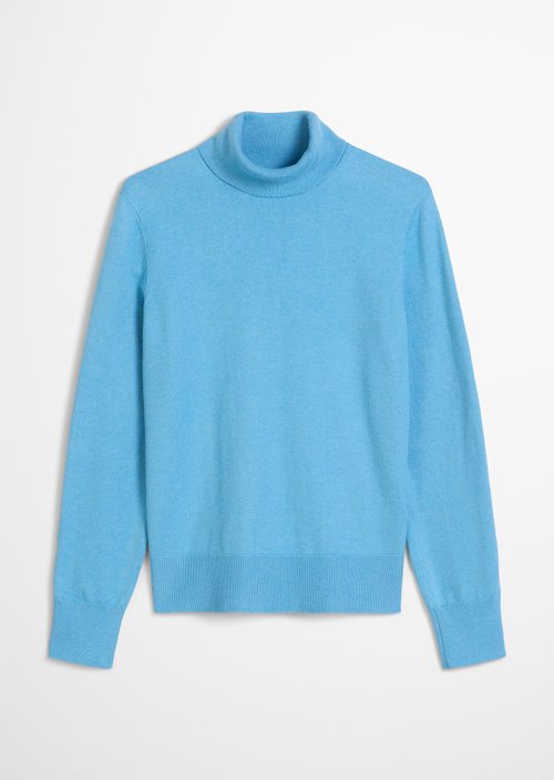 Regular turtleneck sweater — Medium Blue Melange