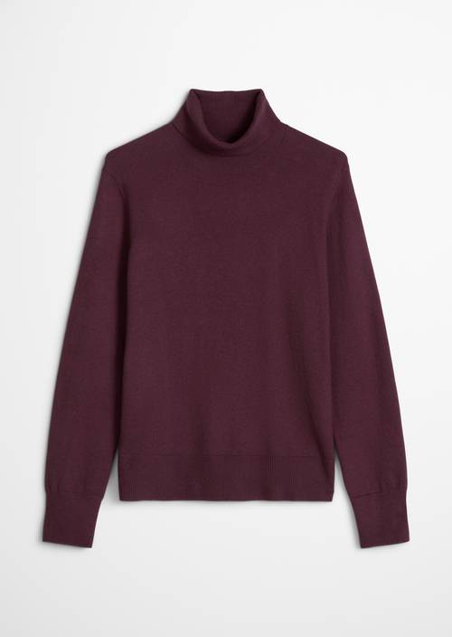 Pull à col roulé regular Dark Purple Melange en vue isolée sans mannequin