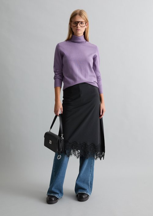 Regular turtleneck sweater — Lumi Lilac