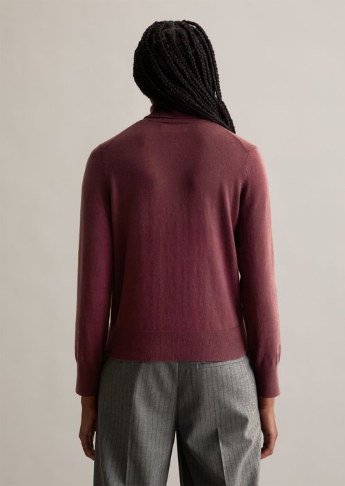 Regular turtleneck sweater — Dark Maroon