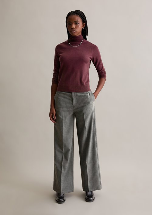 Regular turtleneck sweater — Dark Maroon