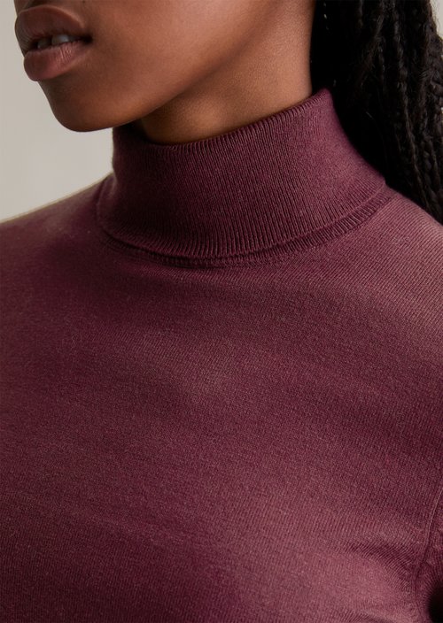 Regular turtleneck sweater — Dark Maroon