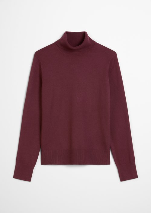 Regular turtleneck sweater — Dark Maroon