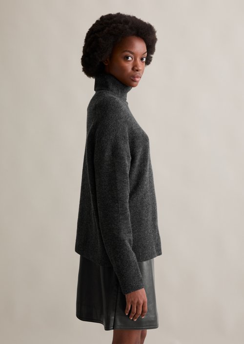Regular turtleneck sweater — Anthra Melange