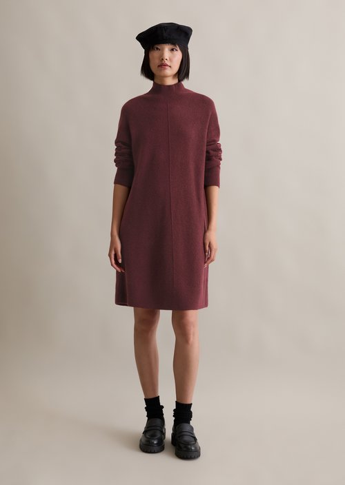 Knitted dress regular — Dark Maroon