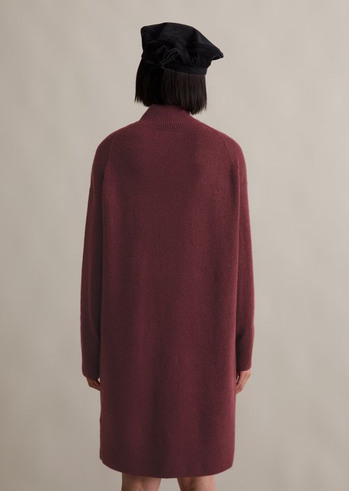 Knitted dress regular — Dark Maroon