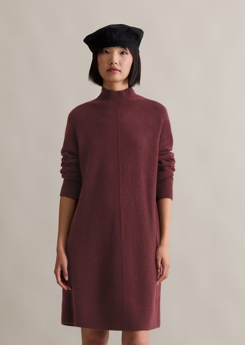 Knitted dress regular — Dark Maroon